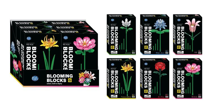 BLOOMING BLOCKS Fiori (Costruzioni) In scatola cm –  In espo da 6PZ…x48